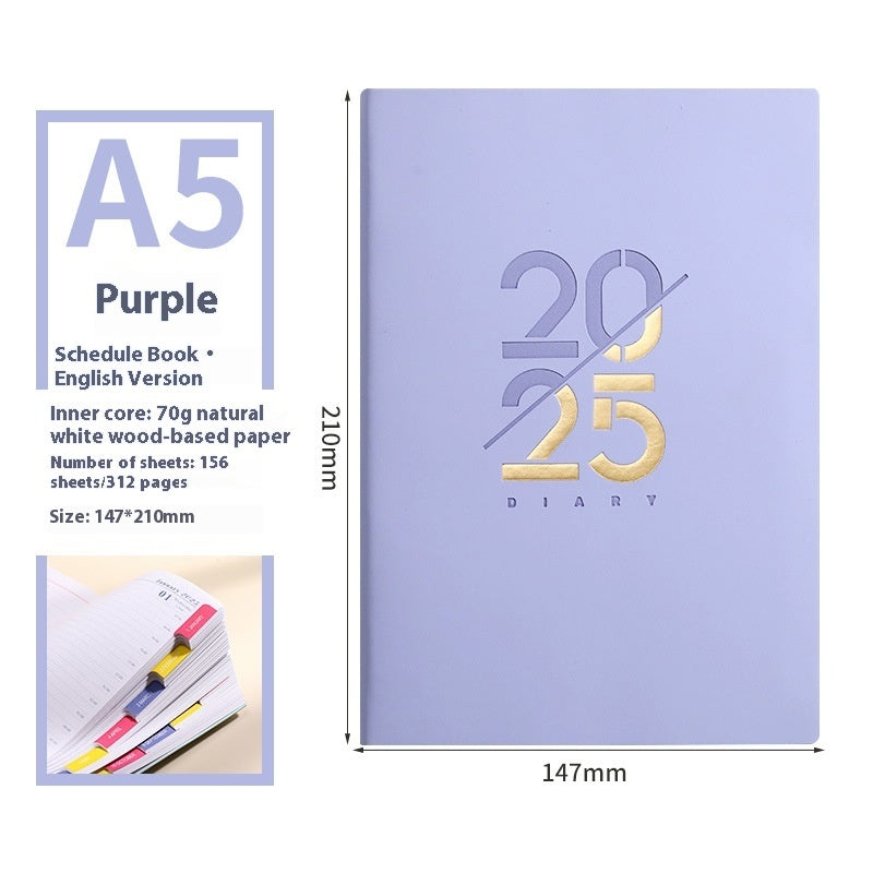 A5 Soft Leather Plan Schedule Book