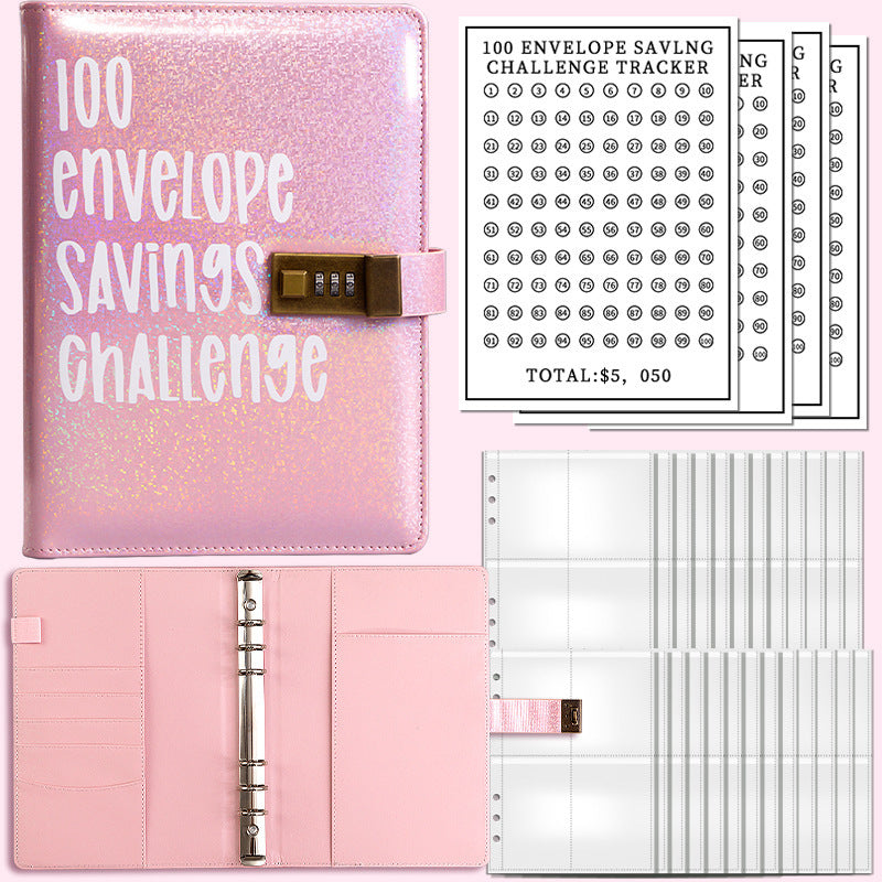 100 Days Saving Challenge Loose-leaf Journal Book