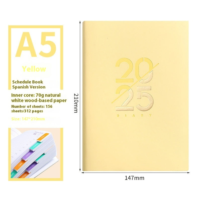 A5 Soft Leather Plan Schedule Book