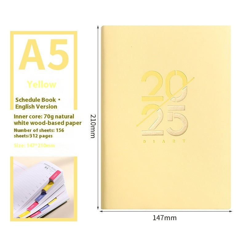 A5 Soft Leather Plan Schedule Book