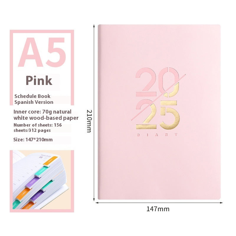 A5 Soft Leather Plan Schedule Book