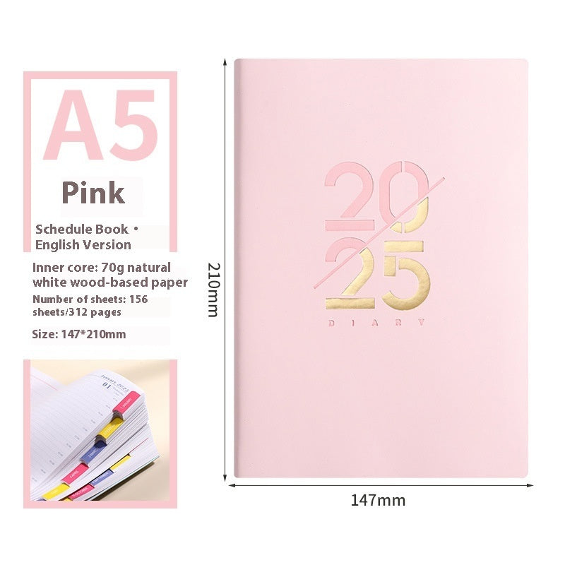 A5 Soft Leather Plan Schedule Book