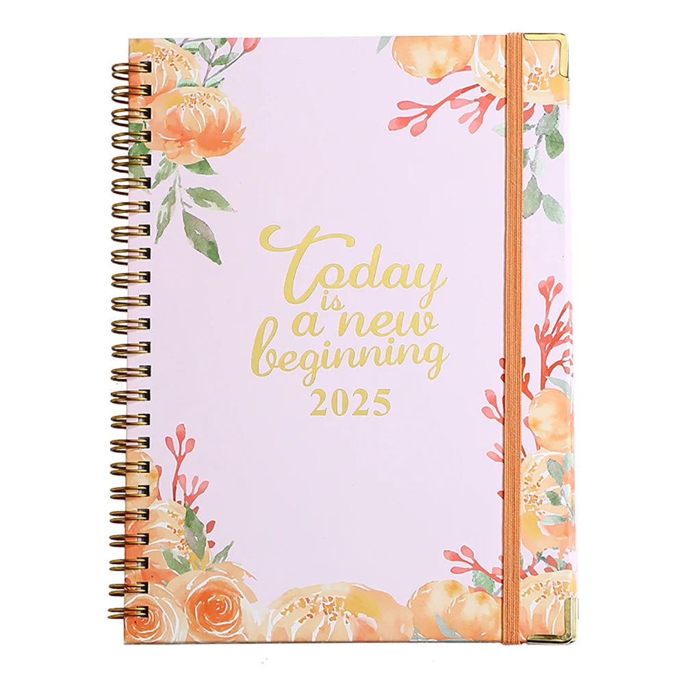 A5 English Spiral Coil Diary Schedule Planner