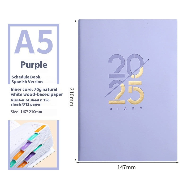 A5 Soft Leather Plan Schedule Book